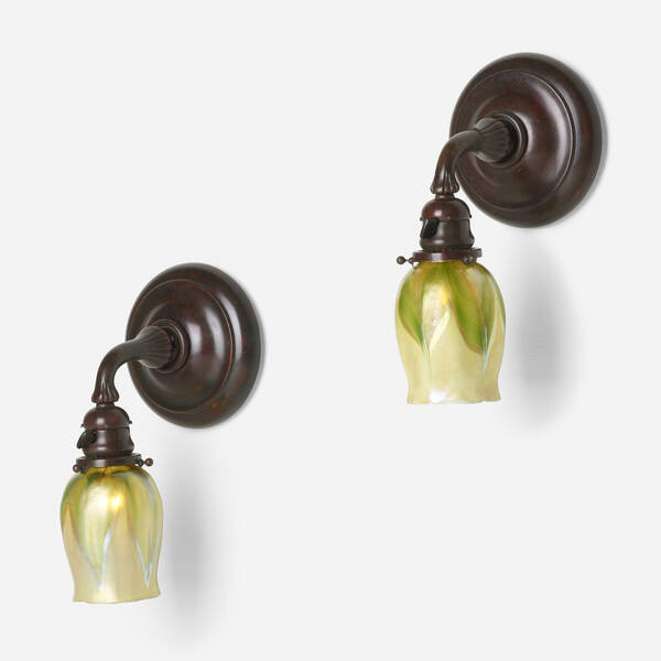 Tiffany Studios. Sconces with
