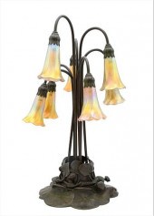 TIFFANY STUDIOS SEVEN LIGHT LI