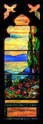 TIFFANY STUDIOS, SUNSET LANDSC