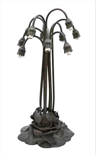 TIFFANY STUDIOS TEN LIGHT LILY