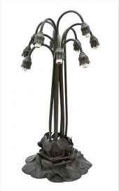 TIFFANY STUDIOS TEN LIGHT LILY