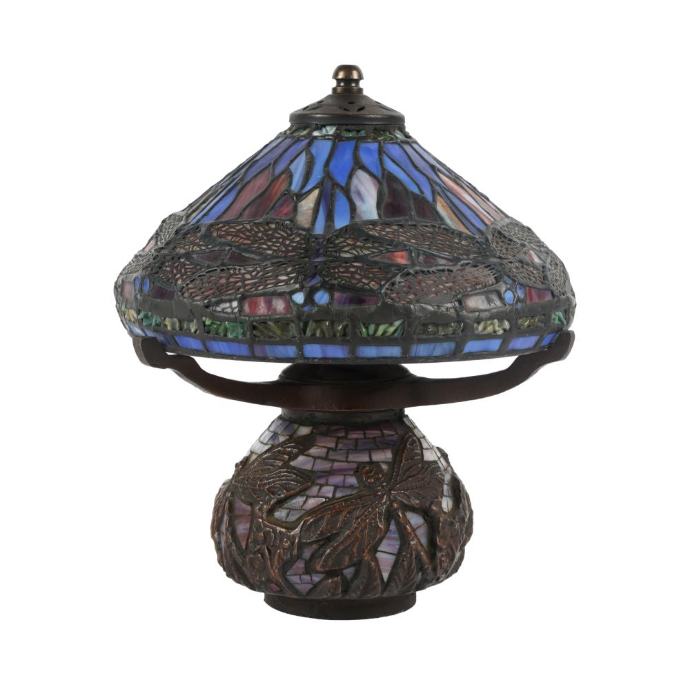 TIFFANY-STYLE DRAGONFLY TABLE