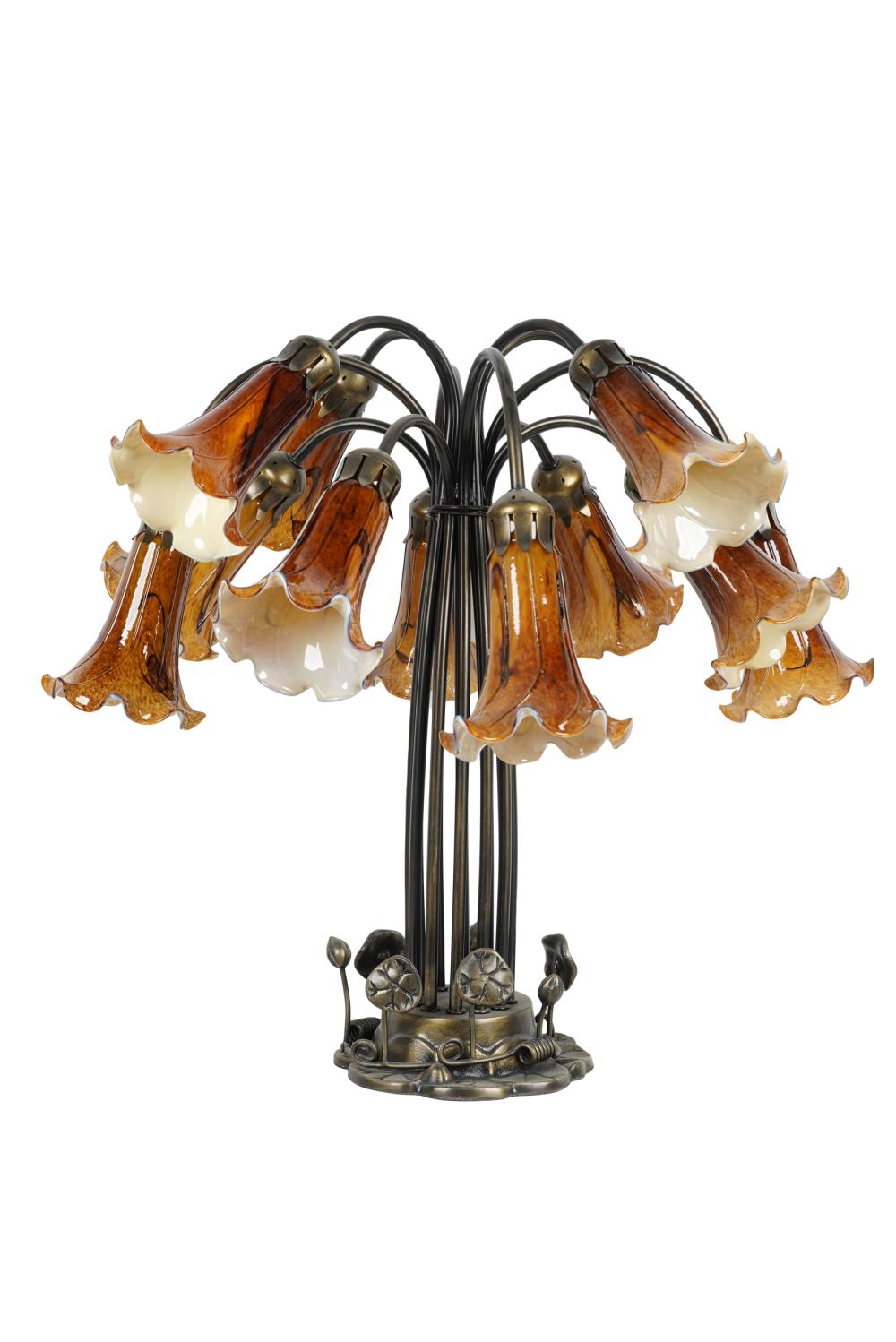 TIFFANY-STYLE GLASS & METAL