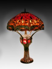 TIFFANY STYLE LEADED GLASS DRA