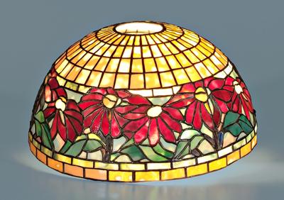 Tiffany style leaded glass shade,