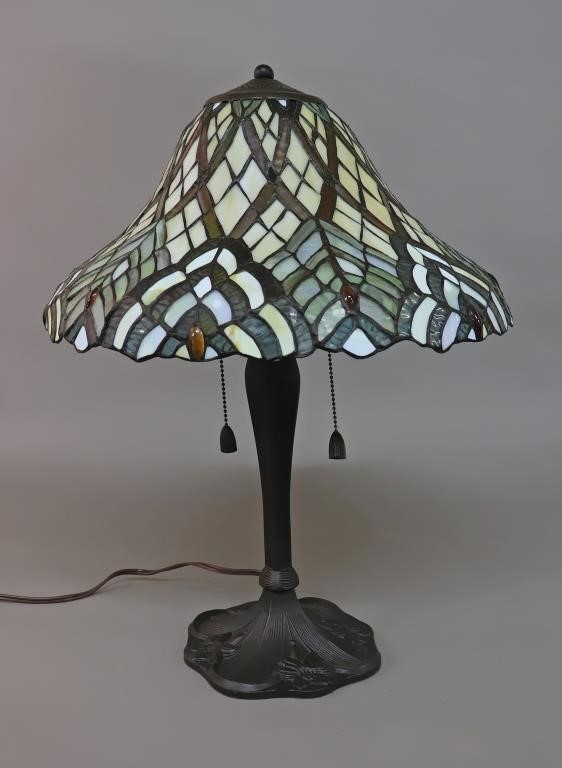 Tiffany style leaded shade tale