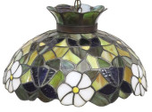 TIFFANY-STYLE LEADED SLAG GLAS