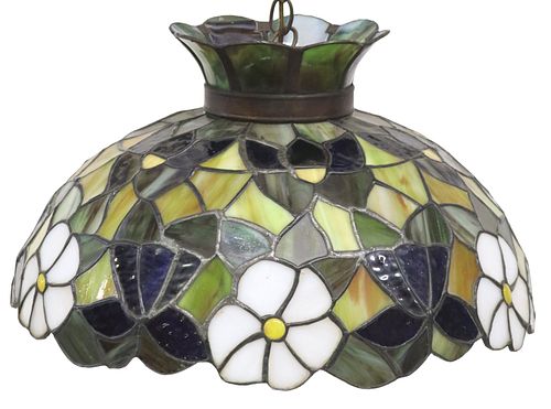 TIFFANY-STYLE LEADED SLAG GLASS