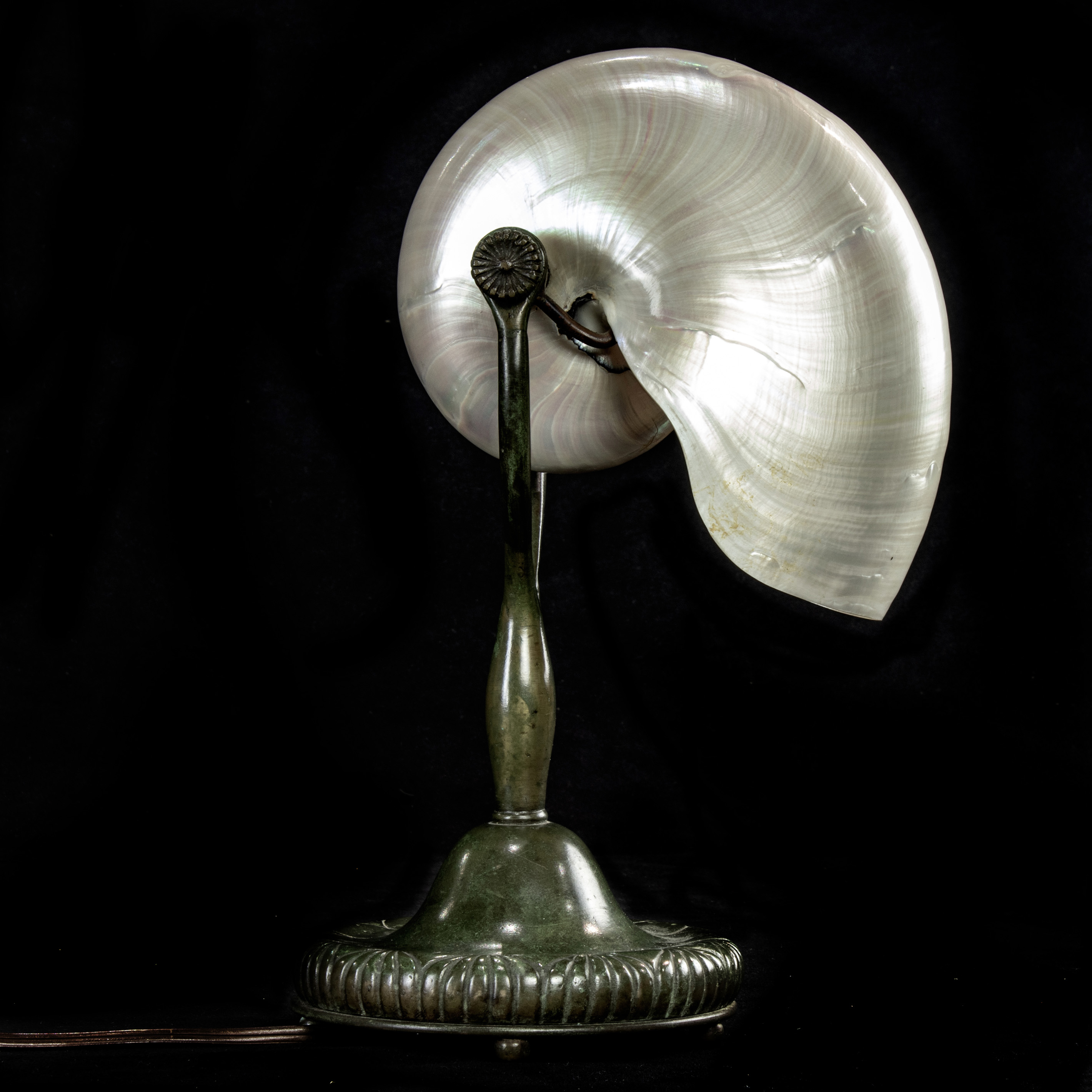 TIFFANY STYLE, NAUTILUS DESK LAMP