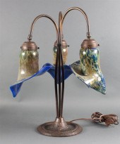 Tiffany style patinated metal