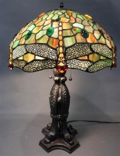 TIFFANY STYLE PATINATED METAL