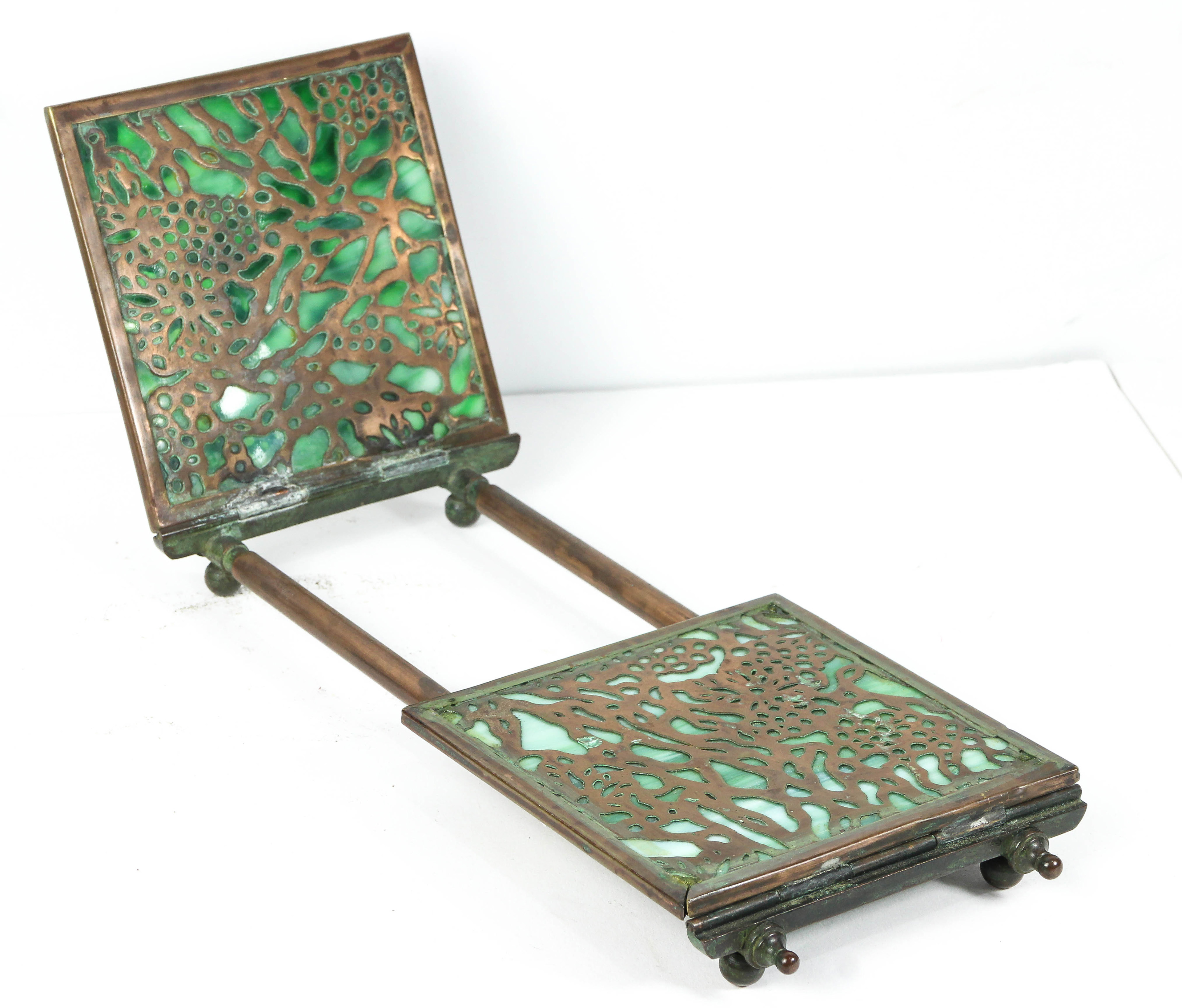 TIFFANY STYLE PINE NEEDLE BRONZE