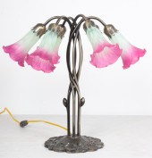 Tiffany style pond lily green