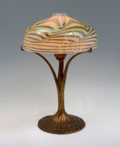 TIFFANY STYLE SIGNED ART GLASS