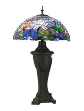 TIFFANY STYLE SLAG GLASS LAMP