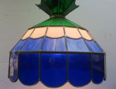 TIFFANY STYLE SLAG GLASS PANEL