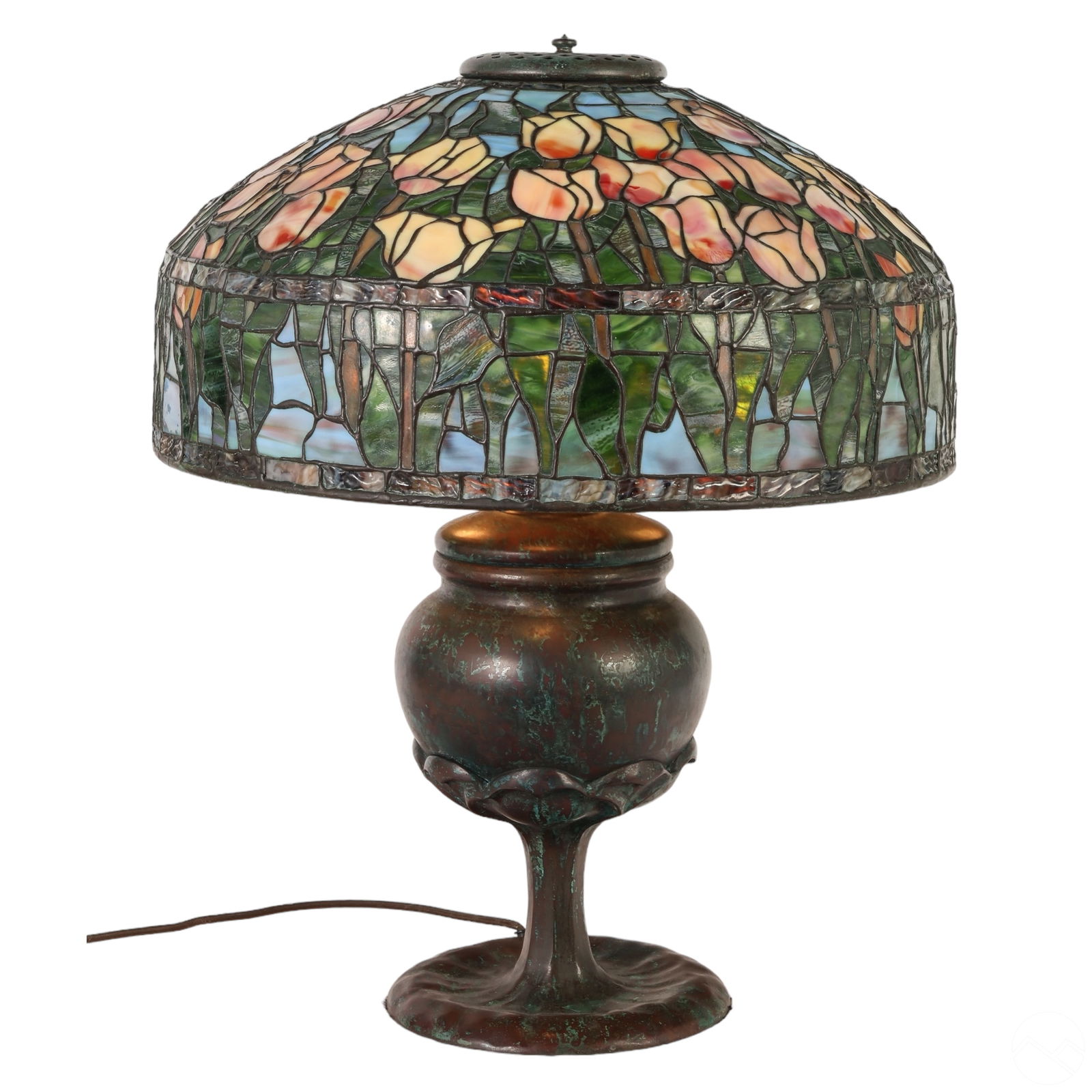 TIFFANY STYLE STAINED GLASS AND