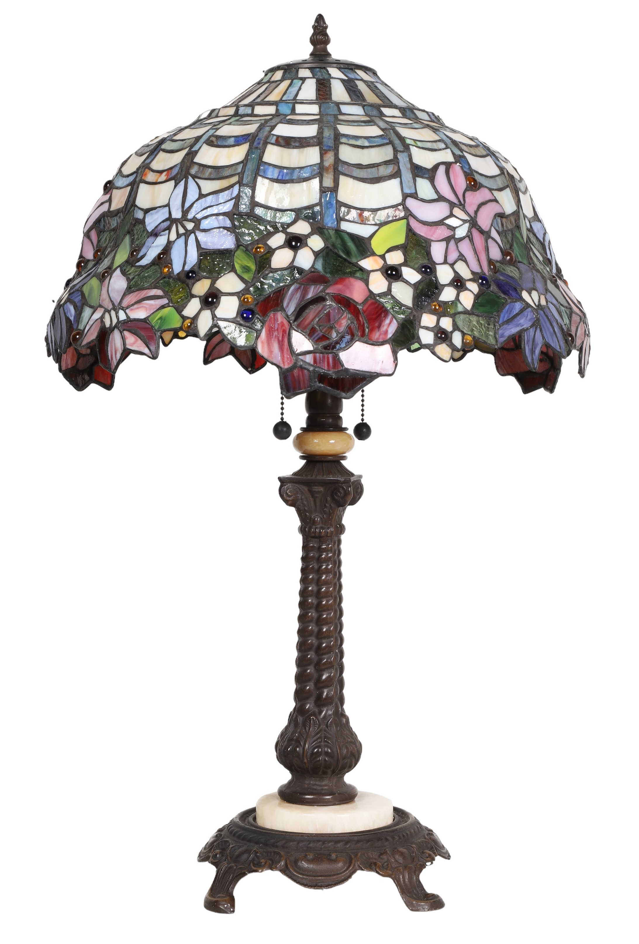 Tiffany style stained glass table