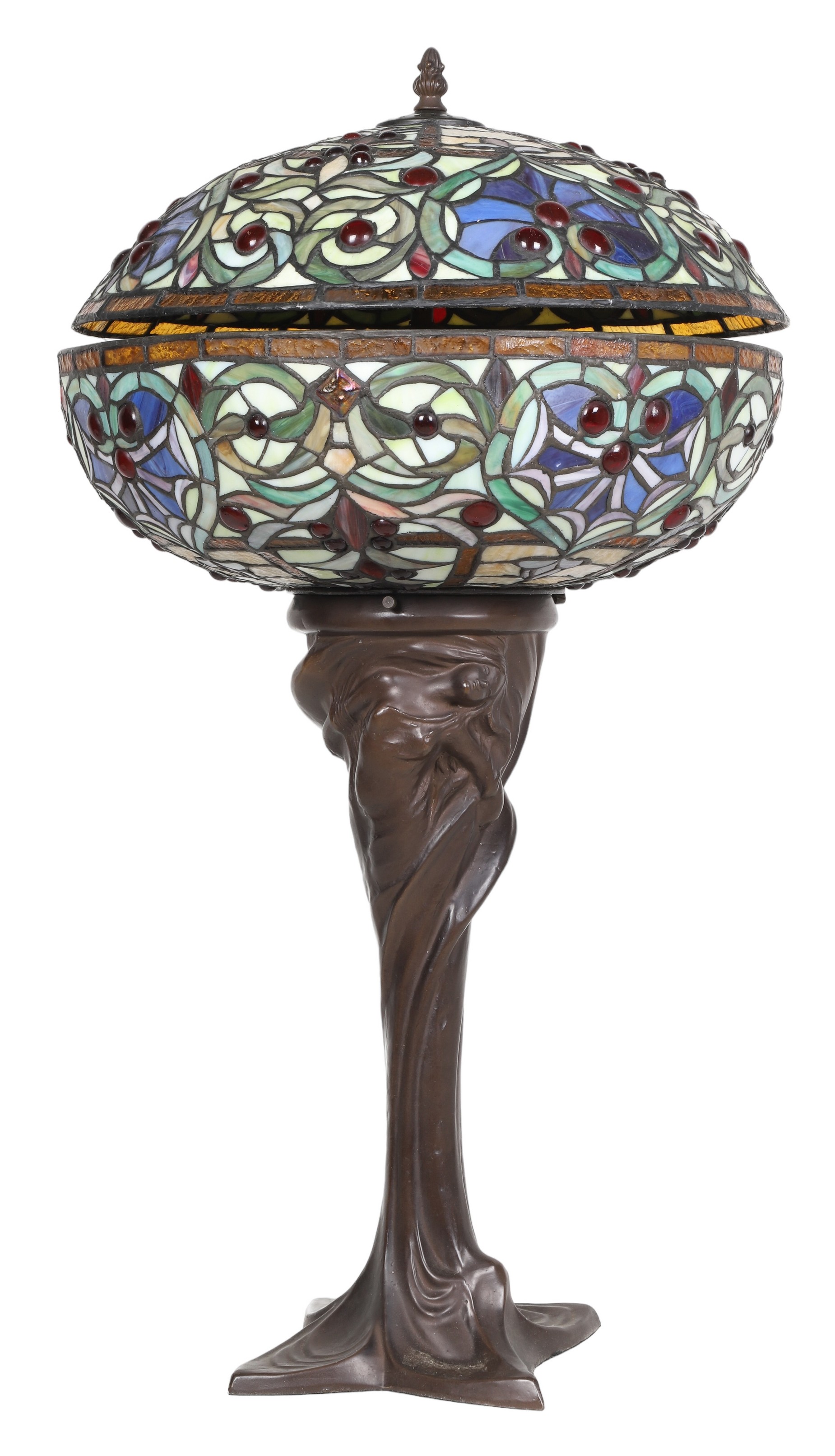 Tiffany style stained glass table