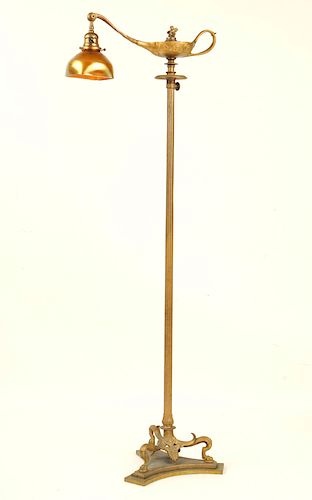 TIFFANY SUDIO GILT BRONZE ALADDIN