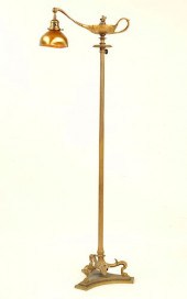 TIFFANY SUDIO GILT BRONZE ALAD