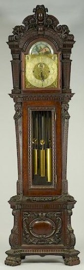 TIFFANY TALL CASE CLOCK W/ CAR