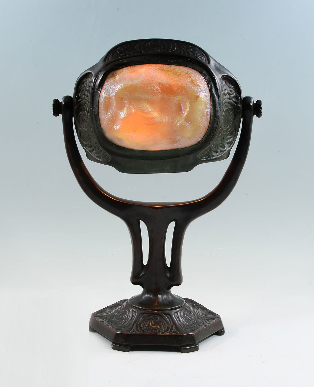 TIFFANY TURTLEBACK DESK LAMP W/