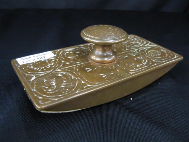 Tiffany Zodiac Bronze Blotter 3'' x