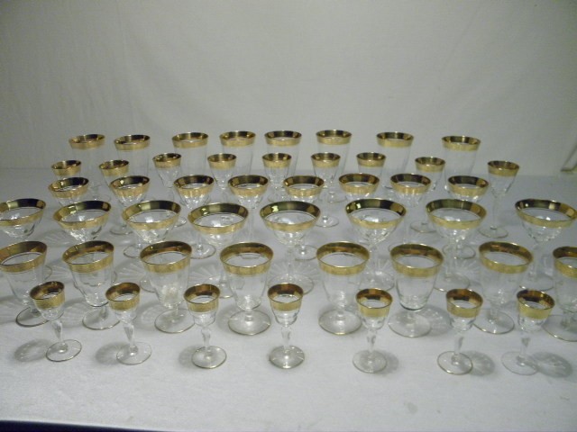 Tiffin ''Rambler Rose'' gilt edge