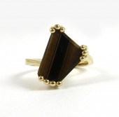 TIGER EYE SOLITAIRE RINGTIGER