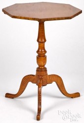 TIGER MAPLE CANDLESTAND, 19TH