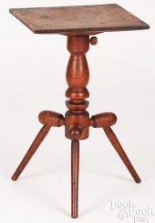 TIGER MAPLE CANDLESTAND, 19TH