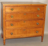 TIGER MAPLE CHEST OF DRAWERSca