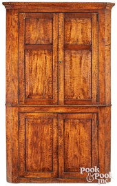 TIGER MAPLE CORNER CUPBOARD<br