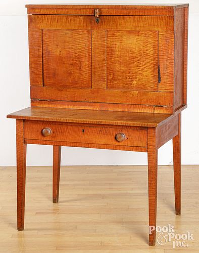 TIGER MAPLE FALL FRONT DESK, 19TH