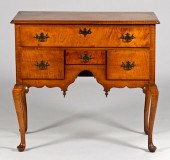 TIGER MAPLE LOWBOY, QUEEN ANNE