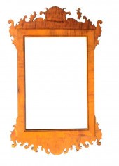TIGER MAPLE MIRROR WITH SHAPED