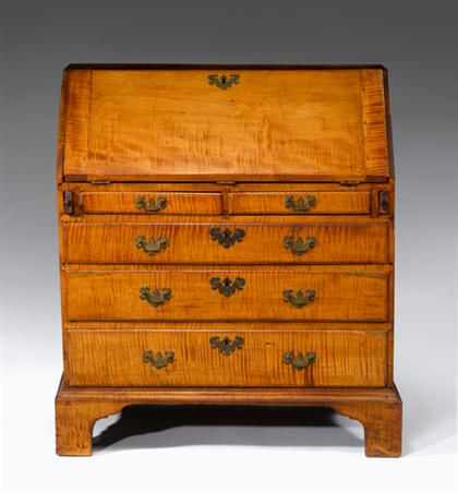 Tiger maple slant front desk   