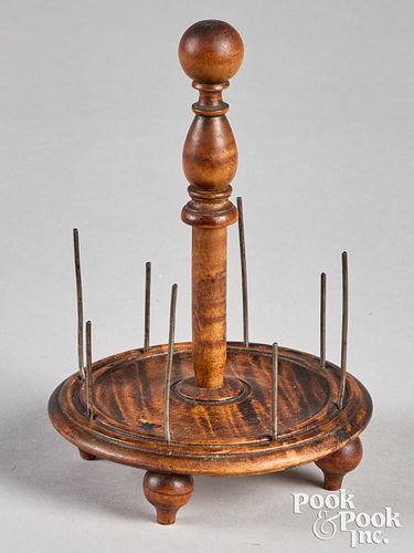 TIGER MAPLE SPOOL CADDY, 19TH