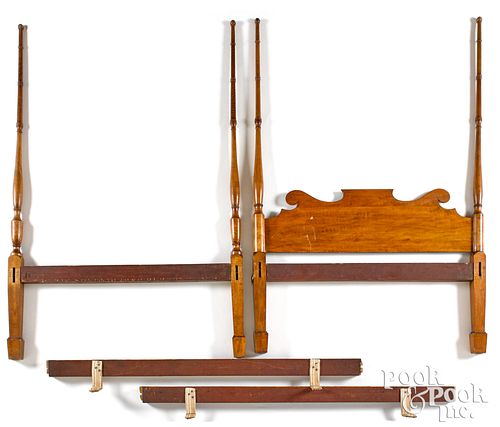 TIGER MAPLE TALL POST BED, 20TH