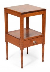 TIGER MAPLE TWO-TIER STAND 19T
