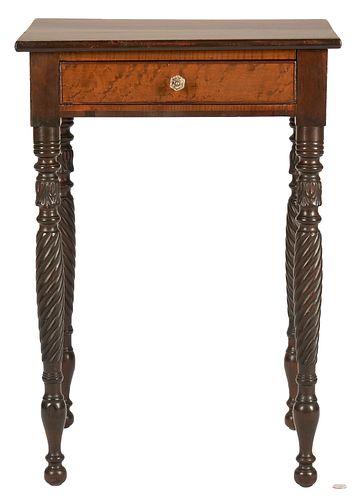 TIGER MAPLE VENEER ONE-DRAWER