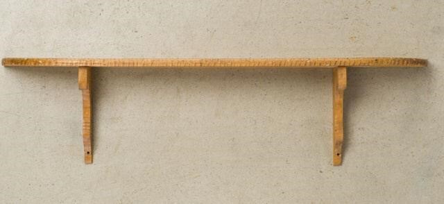 TIGER MAPLE WALL SHELF, EARLY