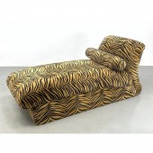 Tiger pattern chaise lounge. F