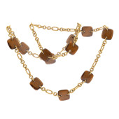 TIGER'S EYE, 18K YELLOW GOLD N
