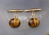 TIGER'S EYE AND NINE KARAT GOL