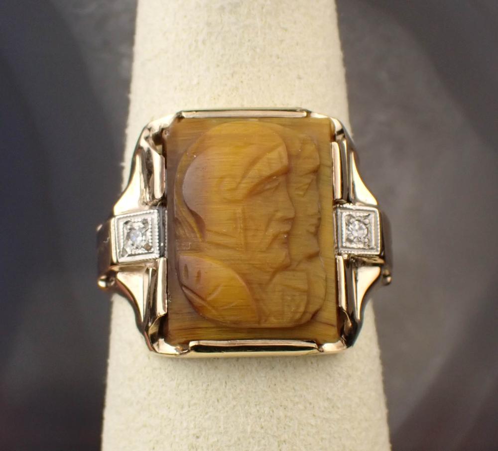 TIGER'S EYE AND YELLOW GOLD