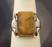 TIGER'S EYE AND YELLOW GOLD AR