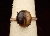 TIGER'S EYE, DIAMOND AND GOLD
