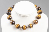 TIGER'S EYE & GOLD-FILL COLLAR